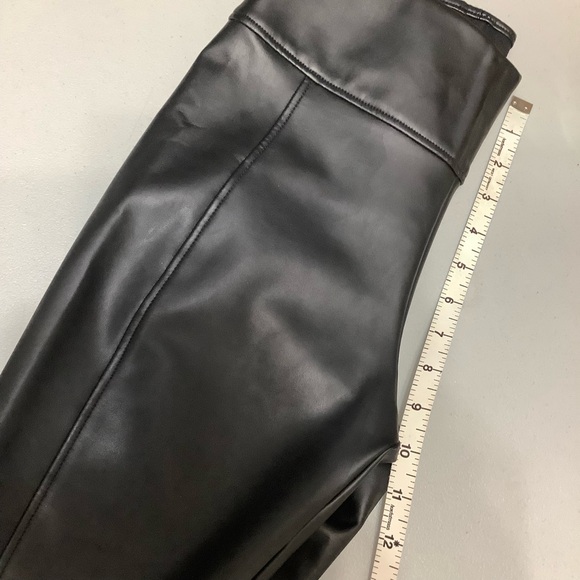Wolford Edie Forming Black Vegan Leather Leggings Size 4 (W177) - Picture 6 of 14